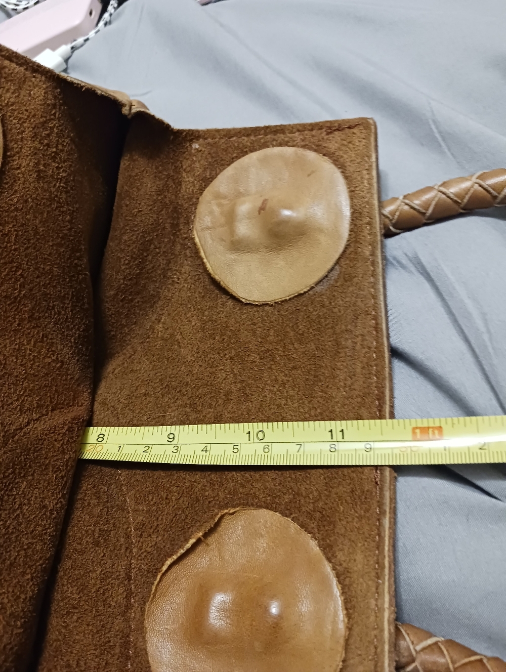 Vintage 60's Hand Tooled Leather Top Handle OOAK Bag - Picture 13 of 15